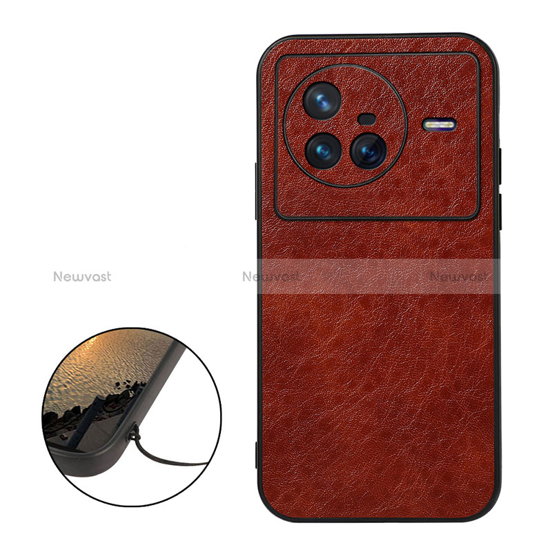 Soft Luxury Leather Snap On Case Cover B05H for Vivo X80 5G