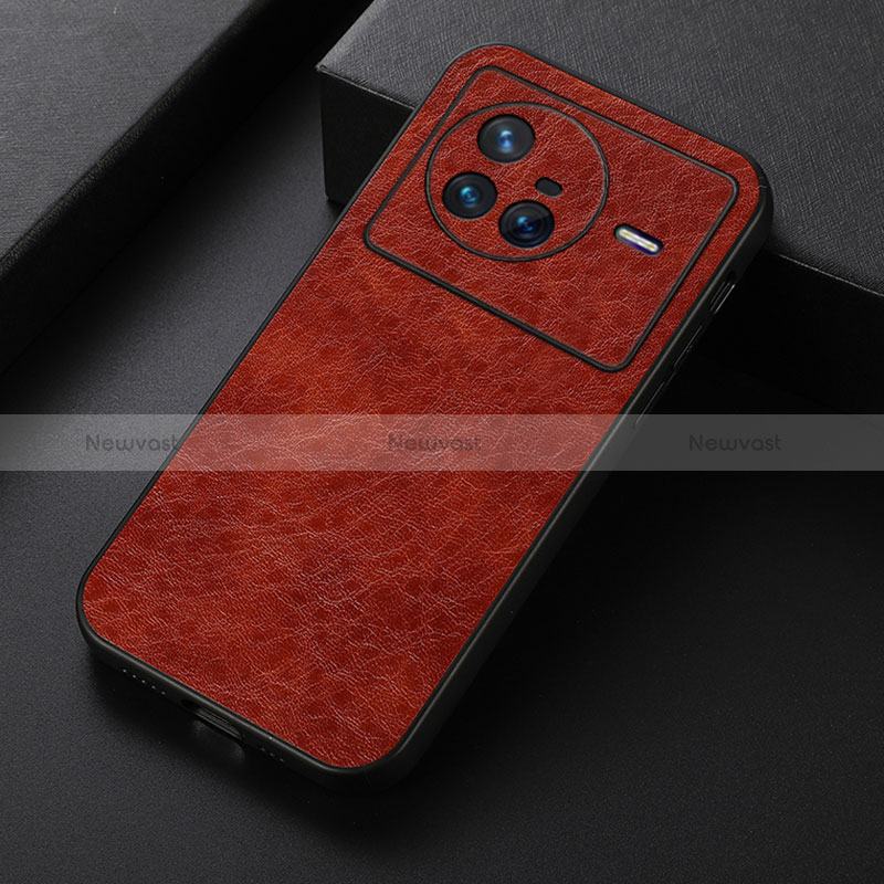 Soft Luxury Leather Snap On Case Cover B05H for Vivo X80 5G