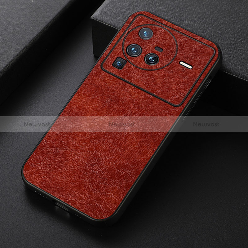 Soft Luxury Leather Snap On Case Cover B05H for Vivo X80 Pro 5G