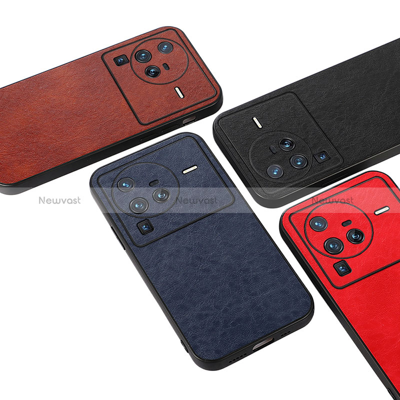 Soft Luxury Leather Snap On Case Cover B05H for Vivo X80 Pro 5G