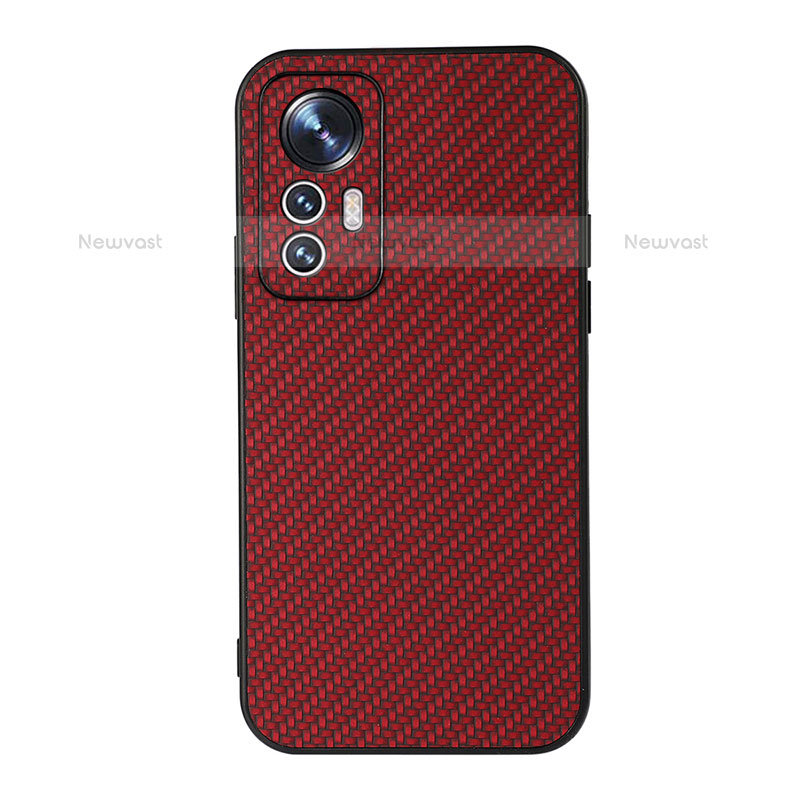 Soft Luxury Leather Snap On Case Cover B05H for Xiaomi Mi 12 Lite 5G Red