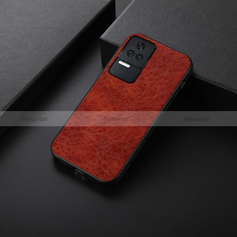 Soft Luxury Leather Snap On Case Cover B05H for Xiaomi Poco F4 5G