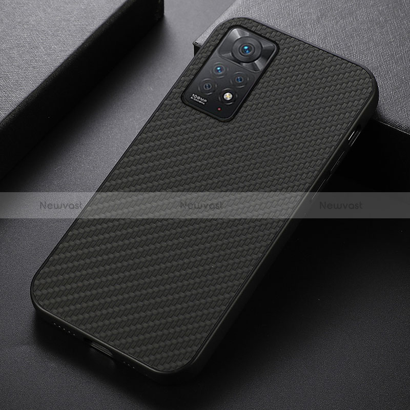 Soft Luxury Leather Snap On Case Cover B05H for Xiaomi Redmi Note 11 Pro 5G Black