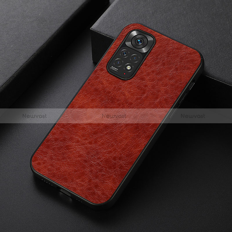 Soft Luxury Leather Snap On Case Cover B05H for Xiaomi Redmi Note 11S 4G