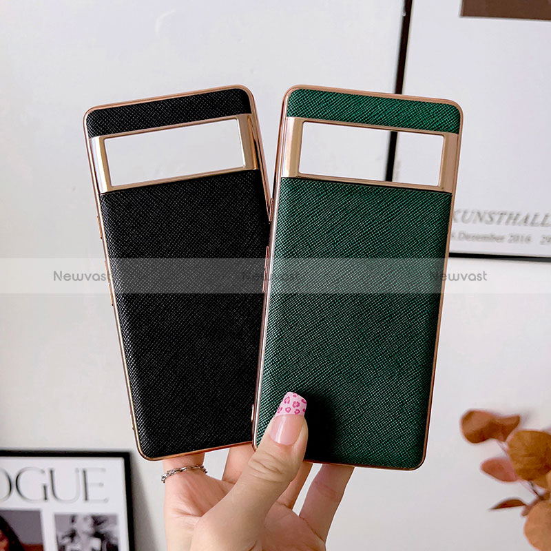 Soft Luxury Leather Snap On Case Cover B06H for Google Pixel 6 5G