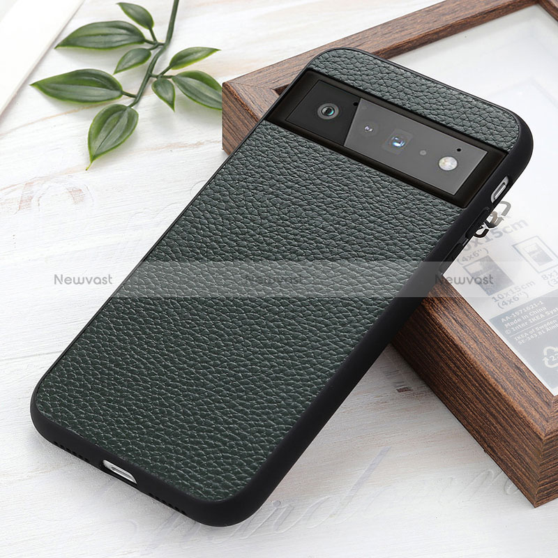 Soft Luxury Leather Snap On Case Cover B06H for Google Pixel 6 Pro 5G