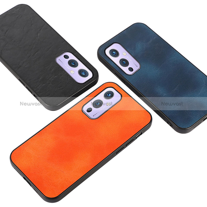 Soft Luxury Leather Snap On Case Cover B06H for OnePlus 9 5G