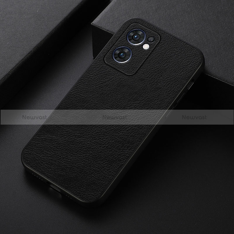 Soft Luxury Leather Snap On Case Cover B06H for OnePlus Nord CE 2 5G Black