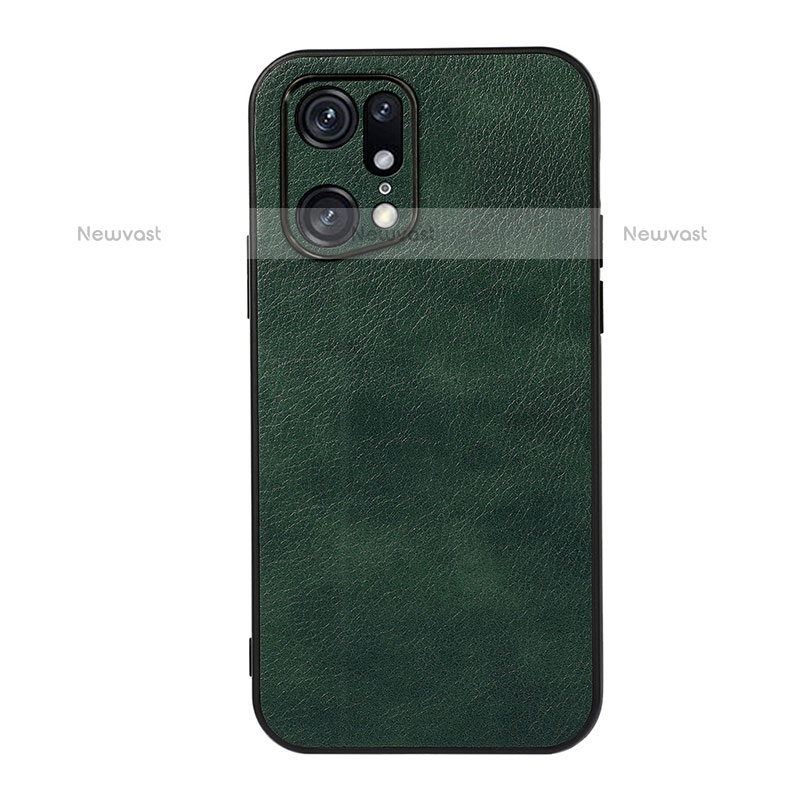 Soft Luxury Leather Snap On Case Cover B06H for Oppo Find X5 Pro 5G