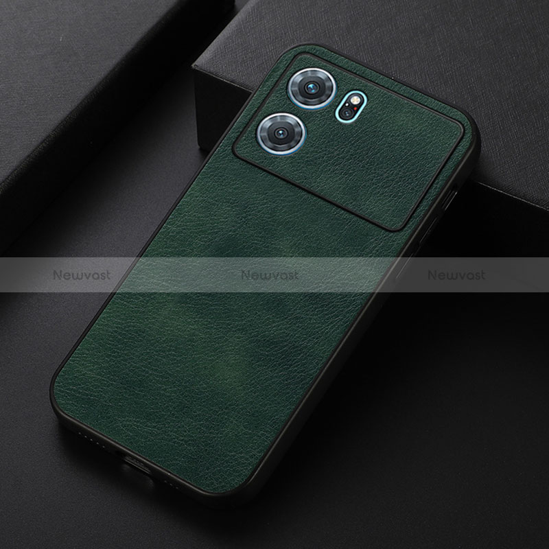 Soft Luxury Leather Snap On Case Cover B06H for Oppo K10 5G Green