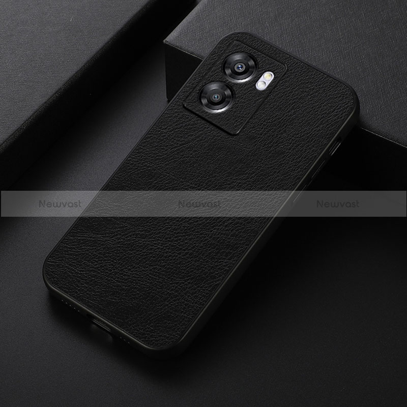 Soft Luxury Leather Snap On Case Cover B06H for Realme Q5i 5G Black