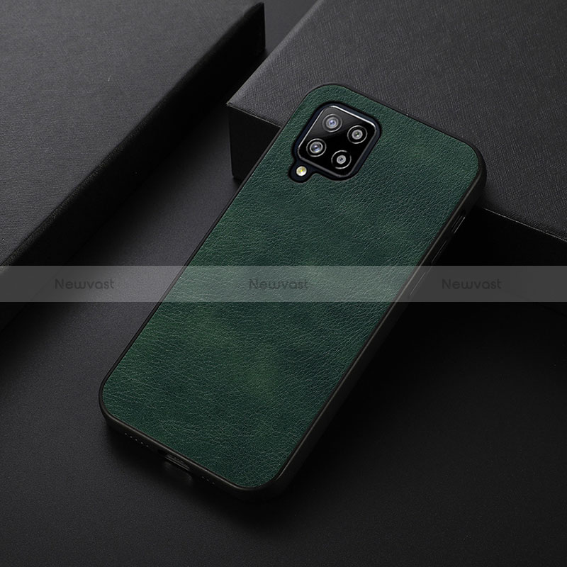 Soft Luxury Leather Snap On Case Cover B06H for Samsung Galaxy A42 5G Green