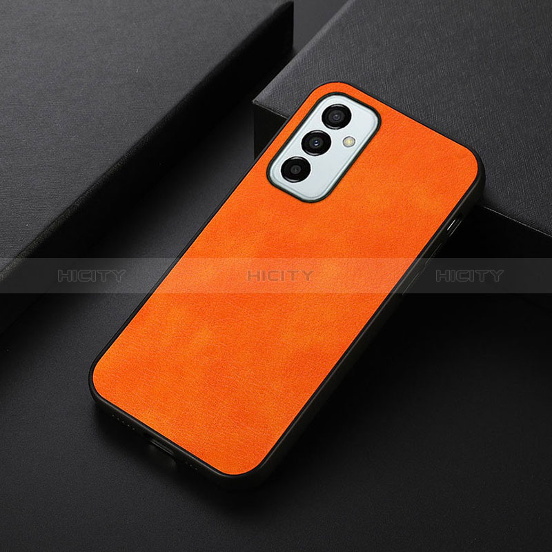 Soft Luxury Leather Snap On Case Cover B06H for Samsung Galaxy F23 5G Orange