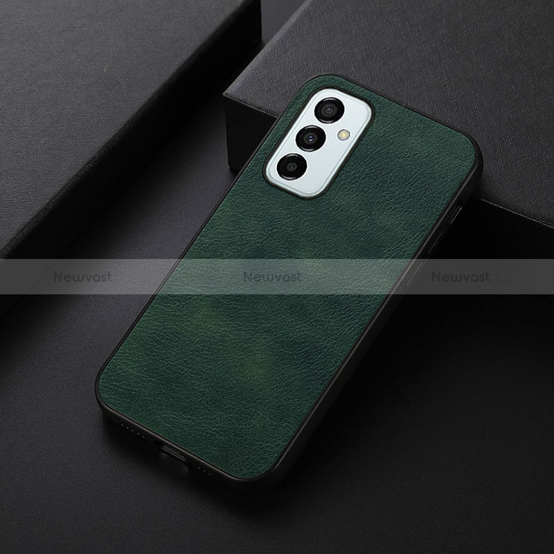 Soft Luxury Leather Snap On Case Cover B06H for Samsung Galaxy M23 5G Green