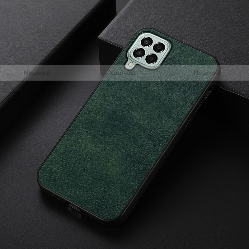 Soft Luxury Leather Snap On Case Cover B06H for Samsung Galaxy M33 5G Green