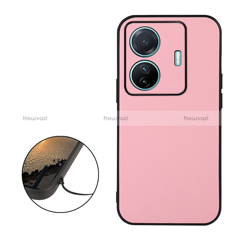 Soft Luxury Leather Snap On Case Cover B06H for Vivo iQOO Z6 Pro 5G