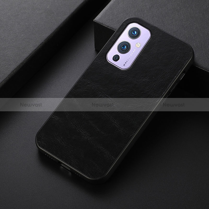 Soft Luxury Leather Snap On Case Cover B07H for OnePlus 9 5G