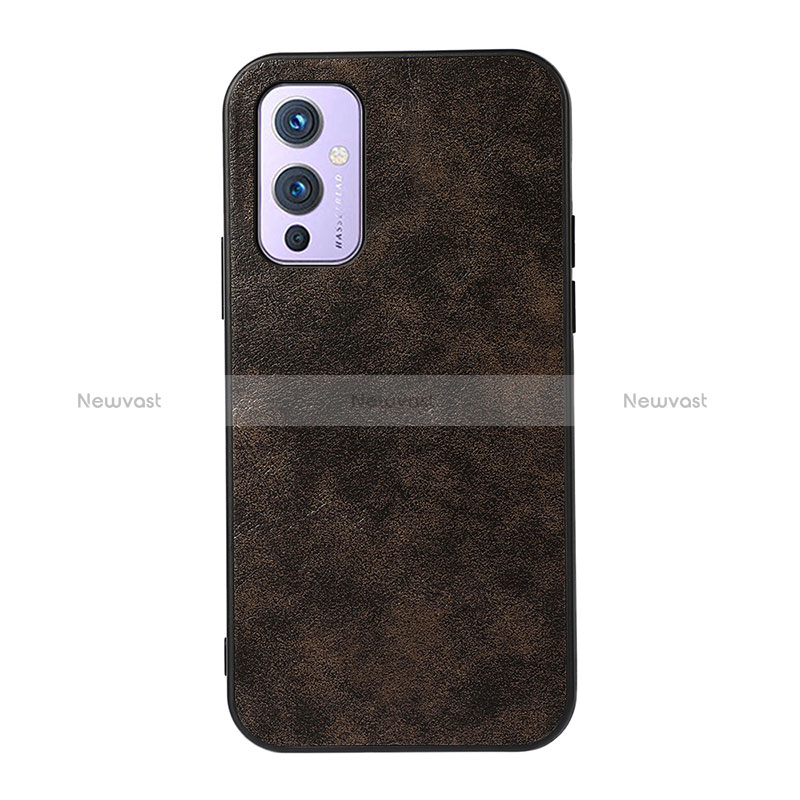 Soft Luxury Leather Snap On Case Cover B07H for OnePlus 9 5G