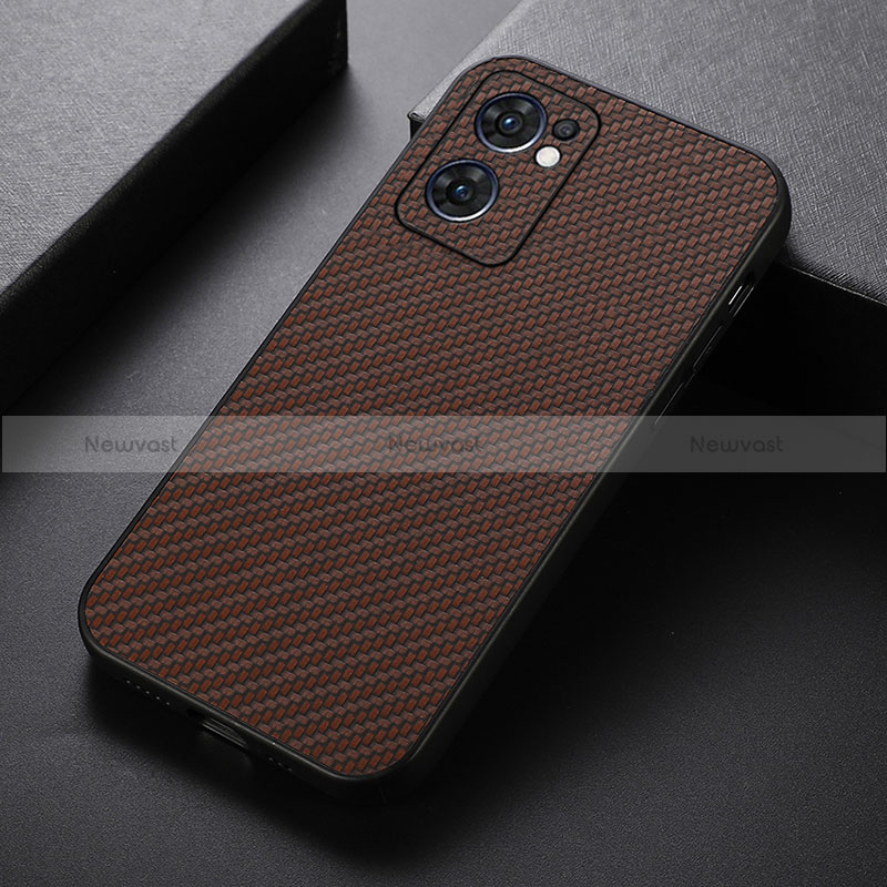 Soft Luxury Leather Snap On Case Cover B07H for OnePlus Nord CE 2 5G Brown