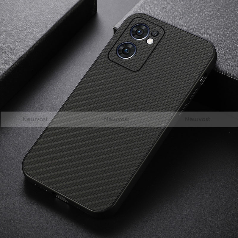 Soft Luxury Leather Snap On Case Cover B07H for Oppo Find X5 Lite 5G Black