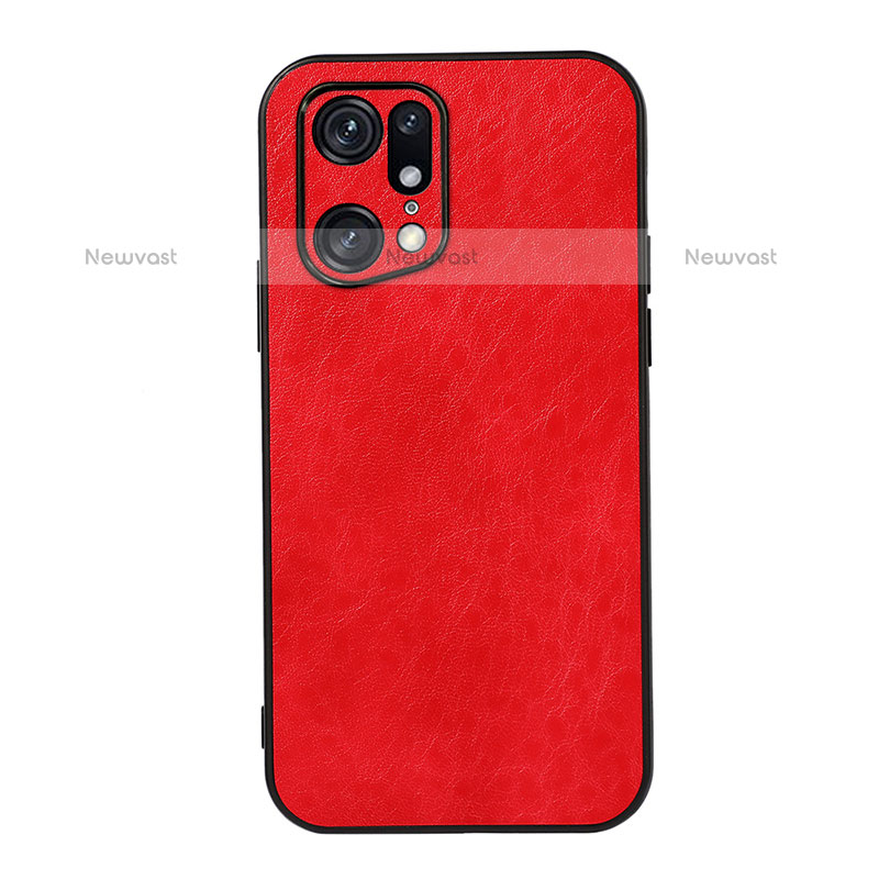 Soft Luxury Leather Snap On Case Cover B07H for Oppo Find X5 Pro 5G