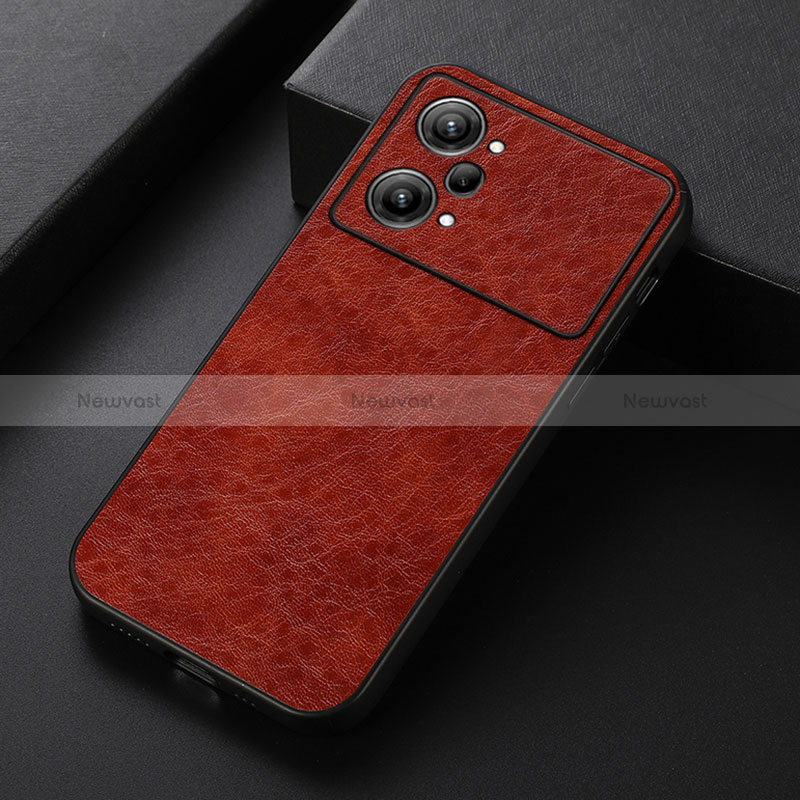 Soft Luxury Leather Snap On Case Cover B07H for Oppo K10 Pro 5G Brown