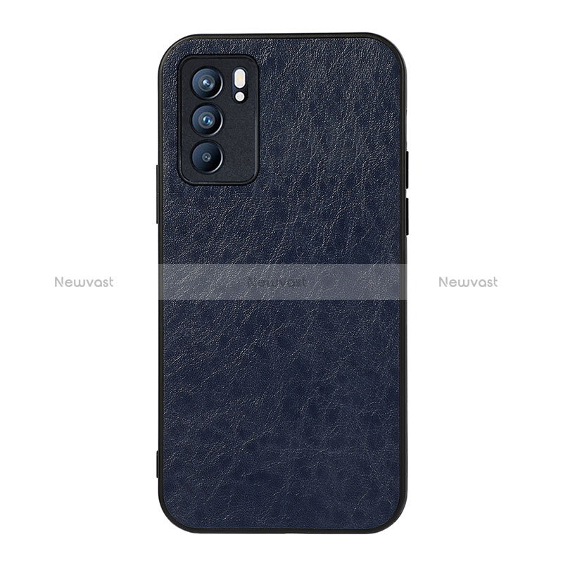 Soft Luxury Leather Snap On Case Cover B07H for Oppo Reno6 5G