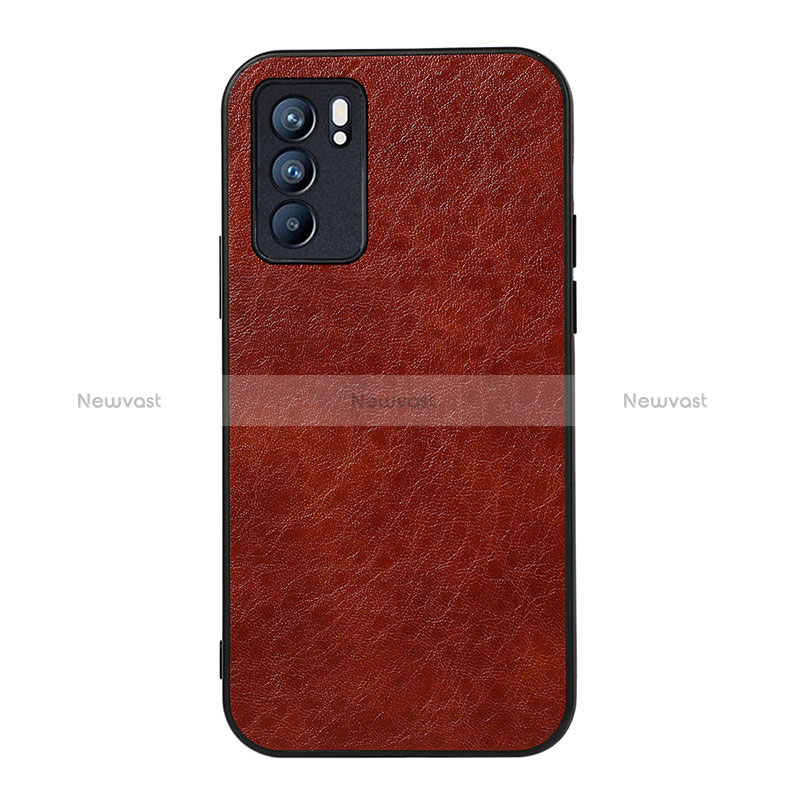 Soft Luxury Leather Snap On Case Cover B07H for Oppo Reno6 5G