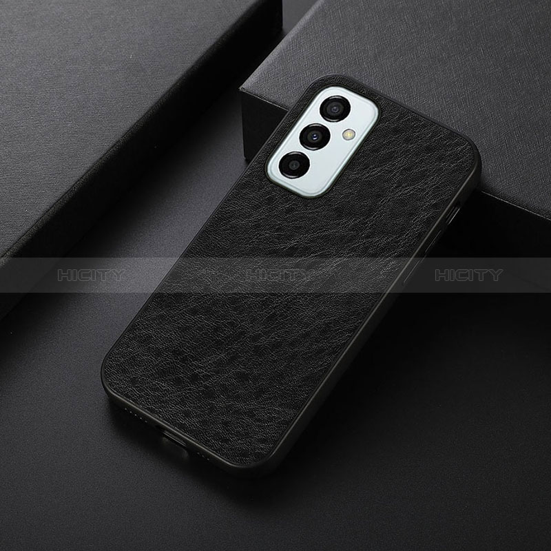 Soft Luxury Leather Snap On Case Cover B07H for Samsung Galaxy F23 5G Black