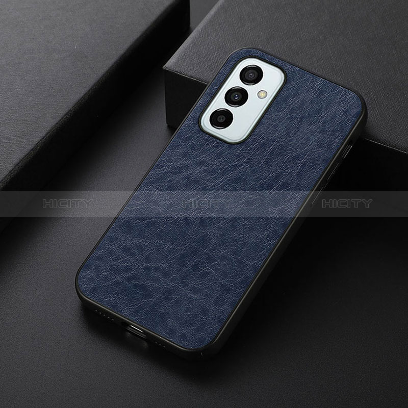 Soft Luxury Leather Snap On Case Cover B07H for Samsung Galaxy F23 5G Blue