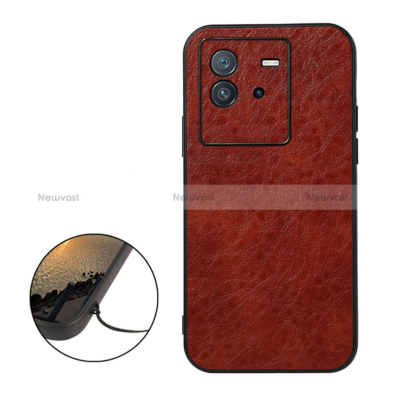 Soft Luxury Leather Snap On Case Cover B07H for Vivo iQOO Neo6 5G