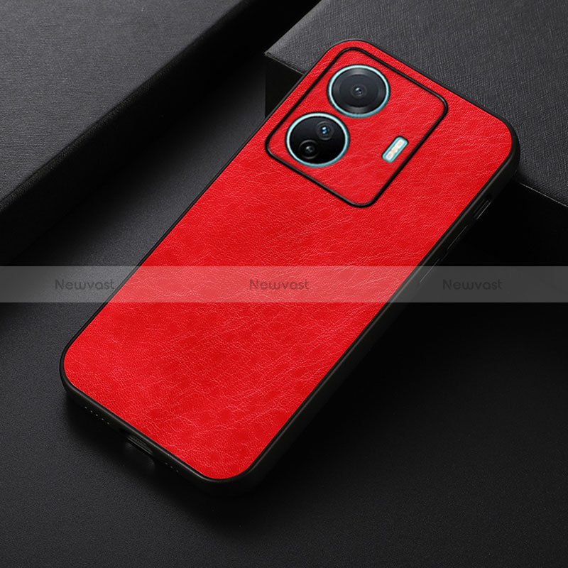 Soft Luxury Leather Snap On Case Cover B07H for Vivo T1 5G