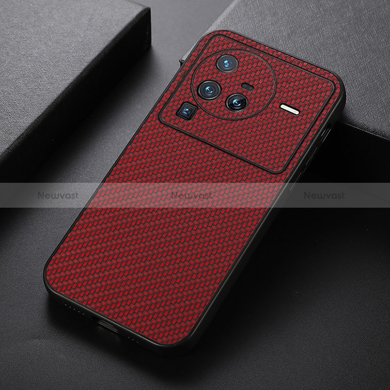 Soft Luxury Leather Snap On Case Cover B07H for Vivo X80 Pro 5G