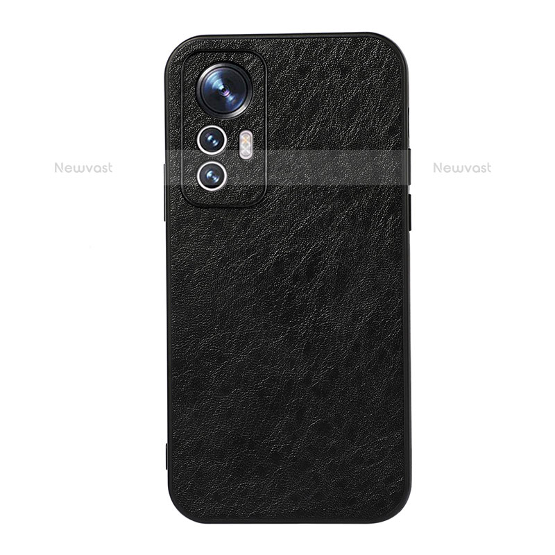 Soft Luxury Leather Snap On Case Cover B07H for Xiaomi Mi 12 Lite 5G Black