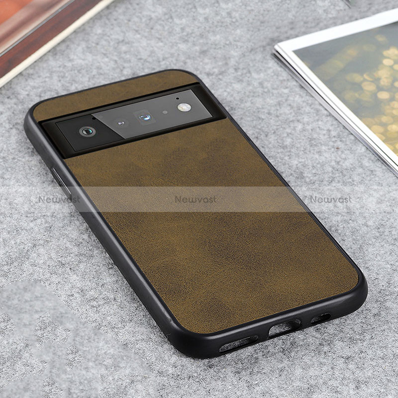 Soft Luxury Leather Snap On Case Cover B08H for Google Pixel 6 5G