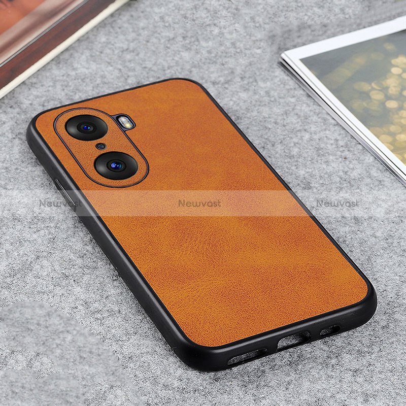 Soft Luxury Leather Snap On Case Cover B08H for Huawei Honor 60 5G