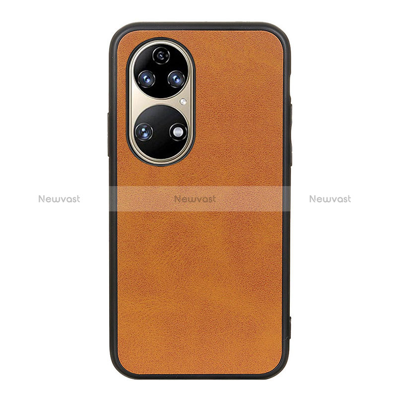 Soft Luxury Leather Snap On Case Cover B08H for Huawei P50 Pro