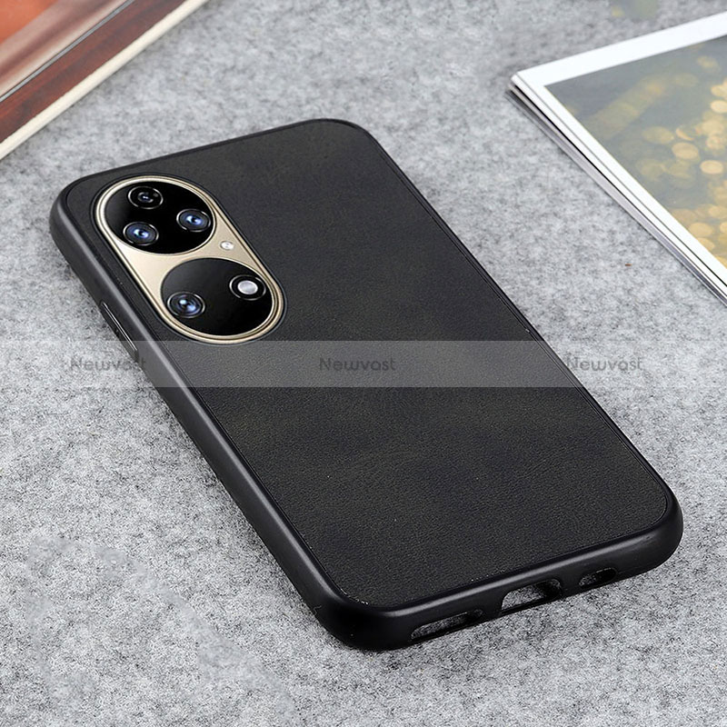 Soft Luxury Leather Snap On Case Cover B08H for Huawei P50 Pro