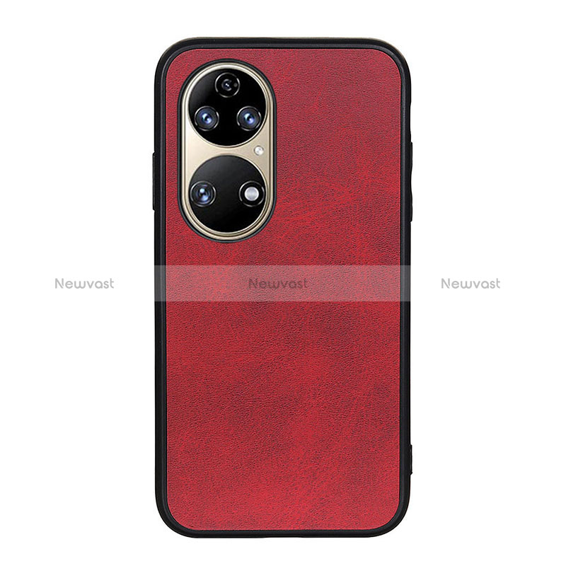 Soft Luxury Leather Snap On Case Cover B08H for Huawei P50 Pro