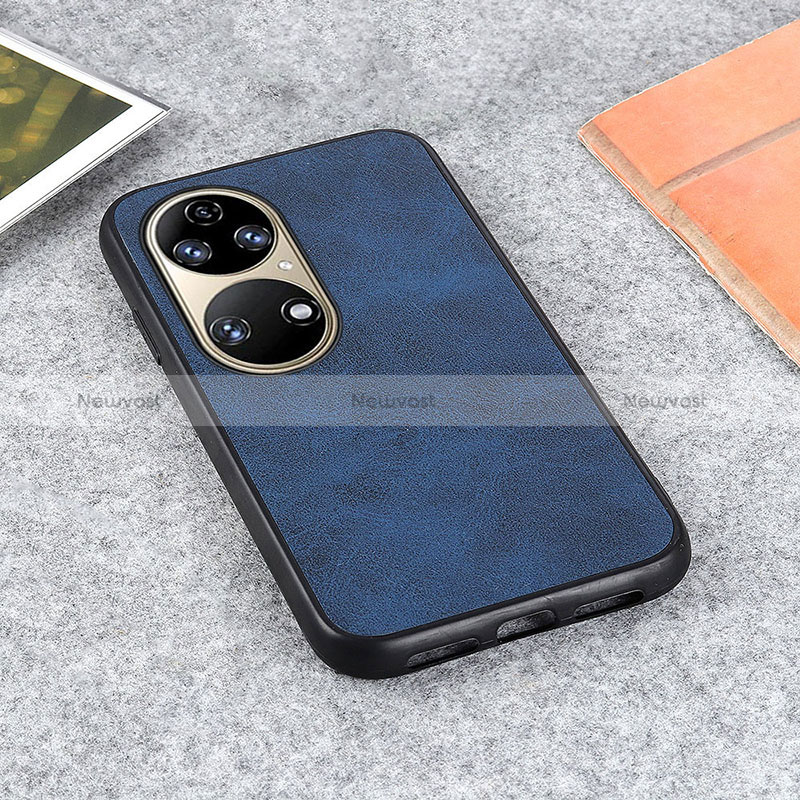 Soft Luxury Leather Snap On Case Cover B08H for Huawei P50e