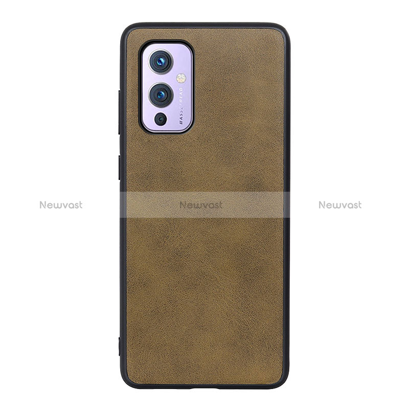 Soft Luxury Leather Snap On Case Cover B08H for OnePlus 9 5G