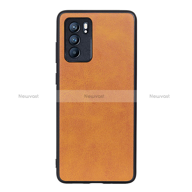 Soft Luxury Leather Snap On Case Cover B08H for Oppo Reno6 5G