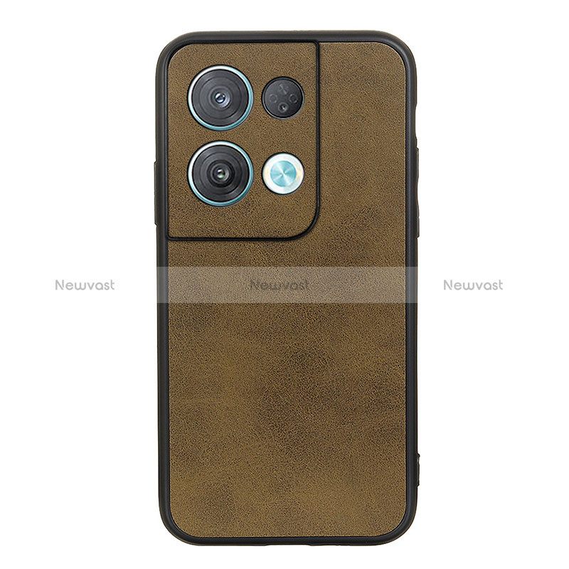 Soft Luxury Leather Snap On Case Cover B08H for Oppo Reno9 Pro 5G