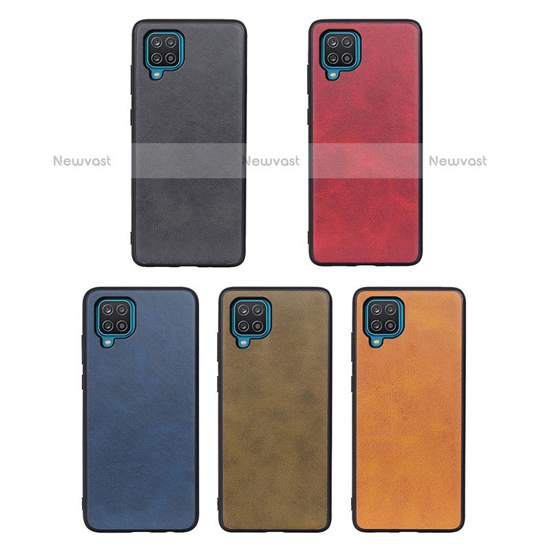 Soft Luxury Leather Snap On Case Cover B08H for Samsung Galaxy A12