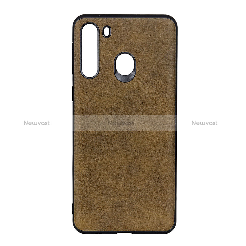 Soft Luxury Leather Snap On Case Cover B08H for Samsung Galaxy A21