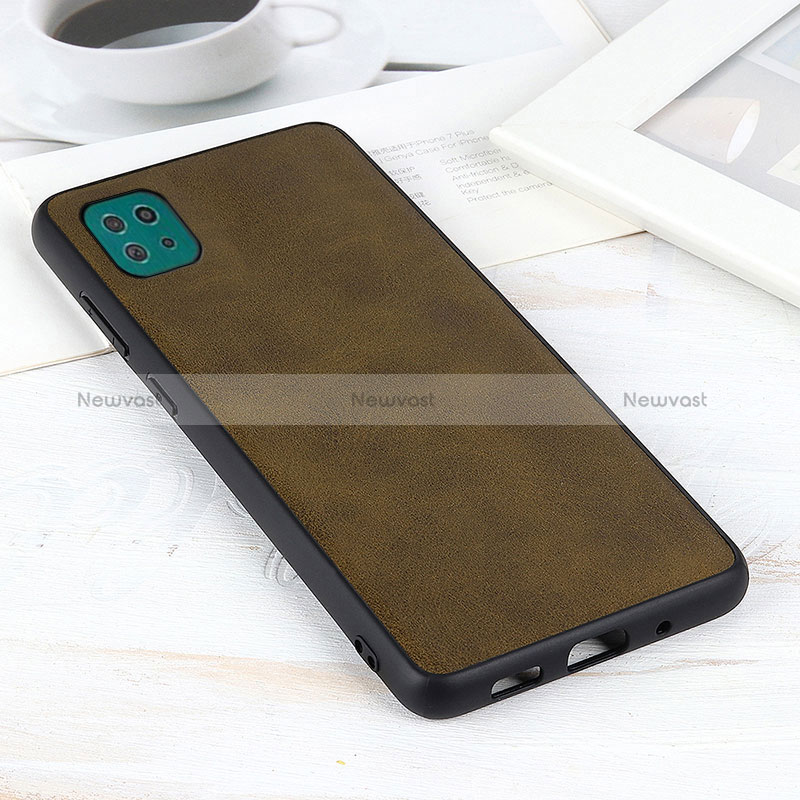 Soft Luxury Leather Snap On Case Cover B08H for Samsung Galaxy A22 5G