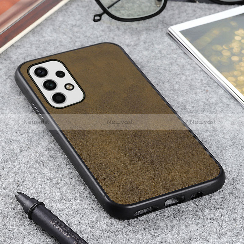 Soft Luxury Leather Snap On Case Cover B08H for Samsung Galaxy A23 4G