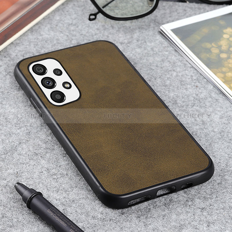 Soft Luxury Leather Snap On Case Cover B08H for Samsung Galaxy A73 5G