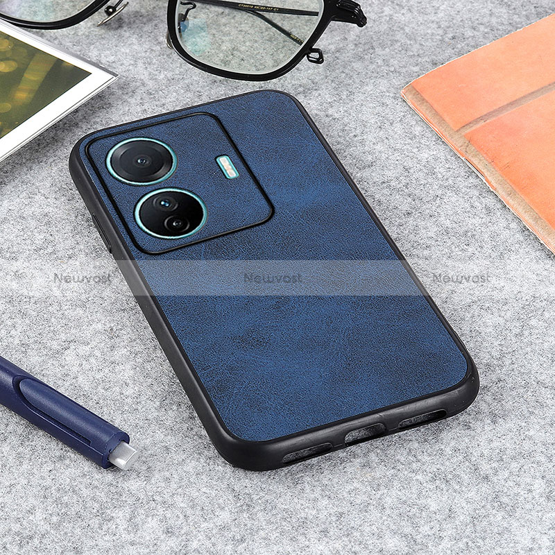 Soft Luxury Leather Snap On Case Cover B08H for Vivo iQOO Z6 Pro 5G