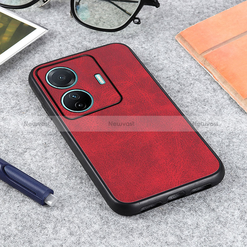 Soft Luxury Leather Snap On Case Cover B08H for Vivo iQOO Z6 Pro 5G